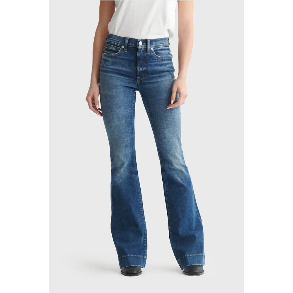 Lucky Brand Stevie High Rise Flare Vintage Wash Jeans Sz 2/26A Cottagecore Boho